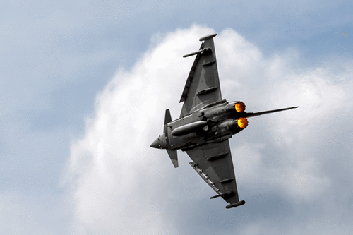 Eurofighter jet in action