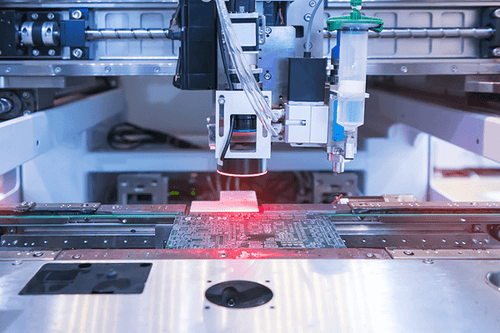 Circuit board on production line